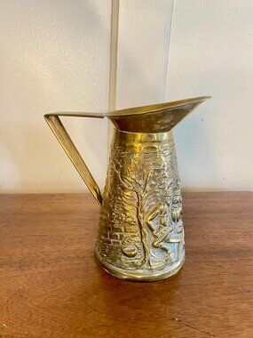 Peerage Brass Pitcher Vintage English Jug Vase